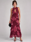 Ciol | Floral Halter Neck Midi Dress