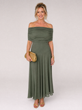 Auora | Smocked Off Shoulder Maxi Dress