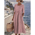 Tess™ | Elegant Midi Dress with a Tummy-Flattering Design