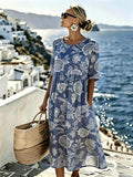 Evie™ - Elegant Floral Summer Midi Dress
