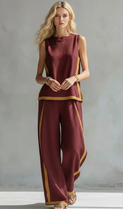 Aurene | Linen Two Piece Set