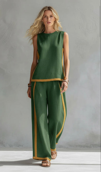 Aurene | Linen Two Piece Set