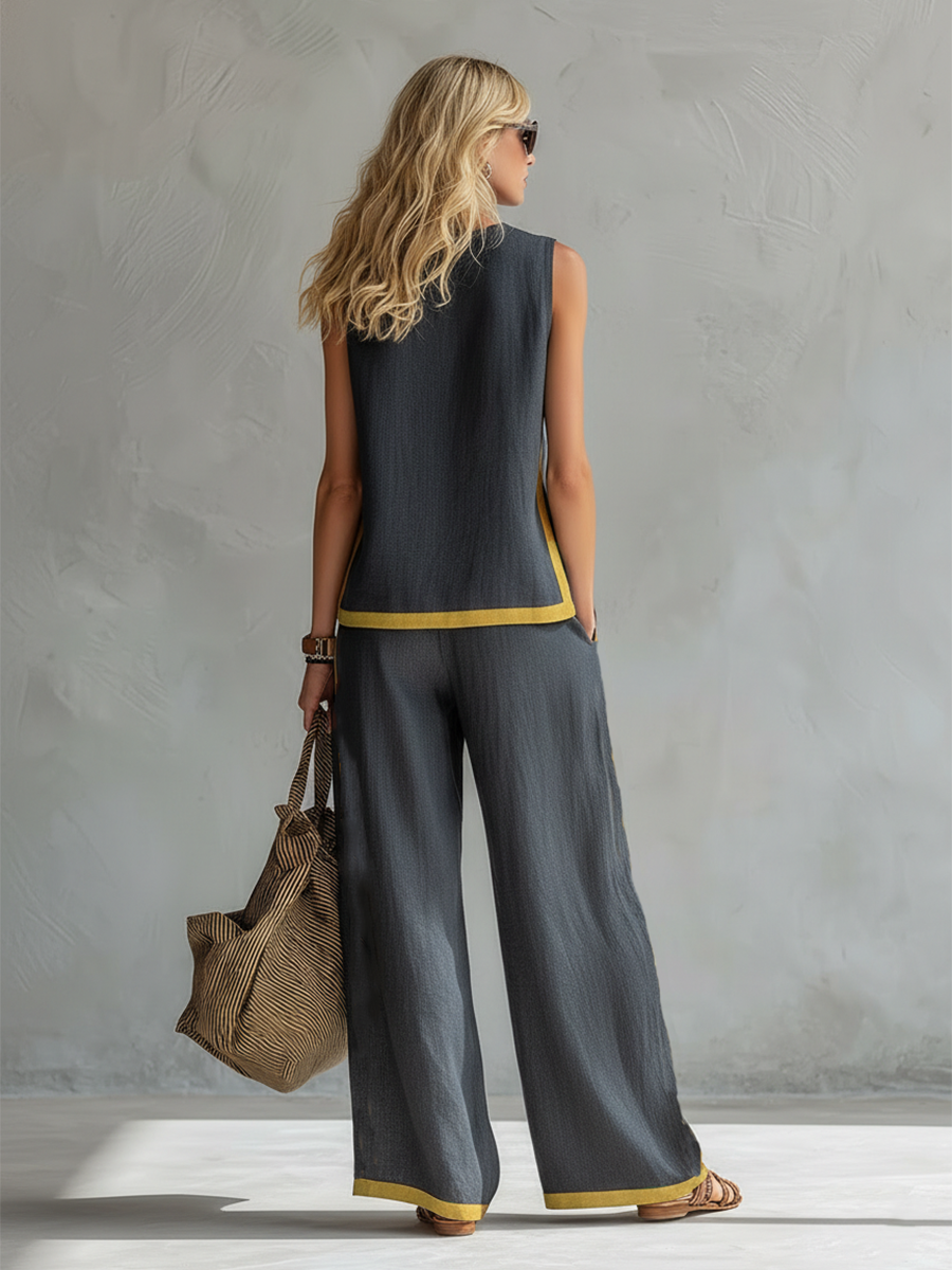 Aurene | Linen Two Piece Set