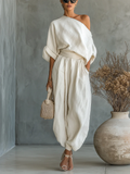 Eleonora – Elegant One-Shoulder Two-Piece Set