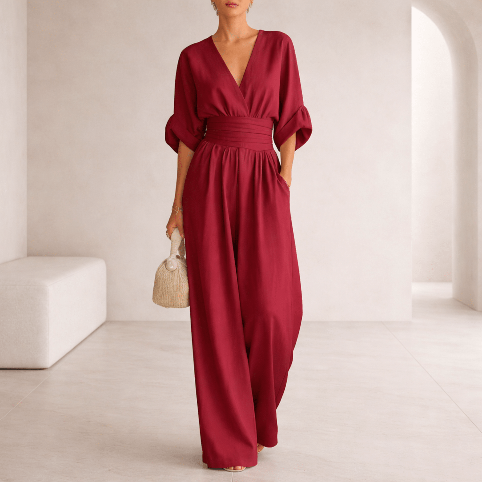 Elira | Essential V-Neck Jumpsuit