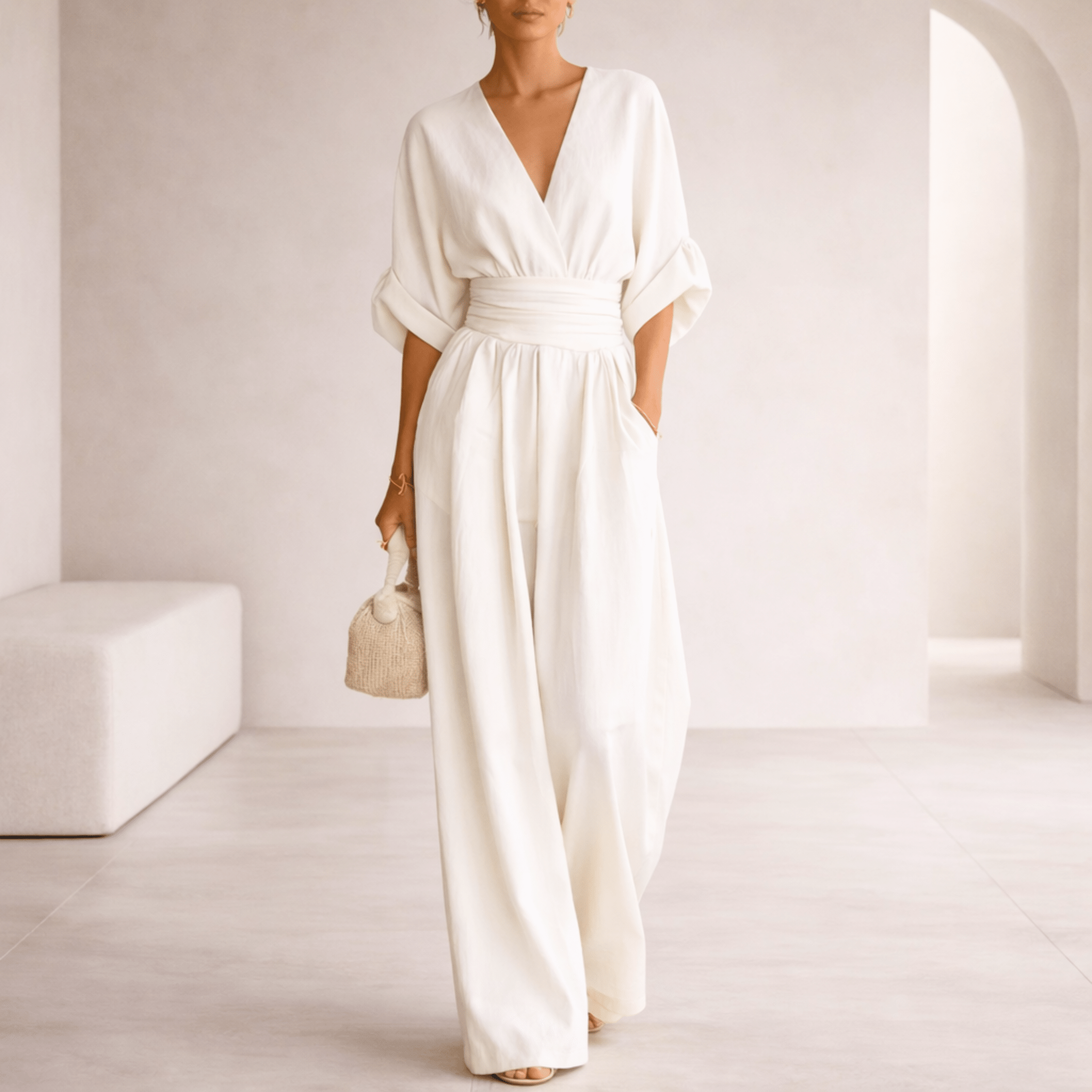 Elira | Essential V-Neck Jumpsuit